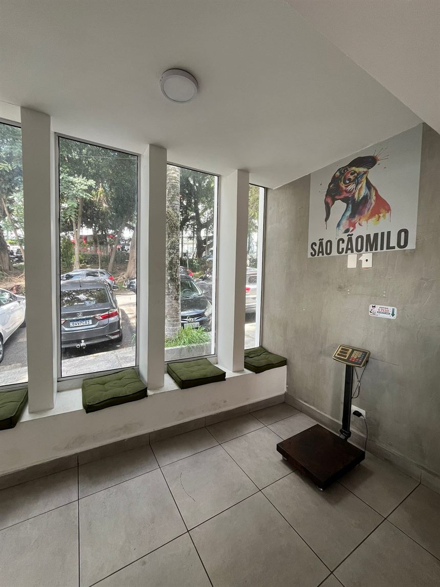 Área de recepção da Clínica Veterinária São CãoMilo